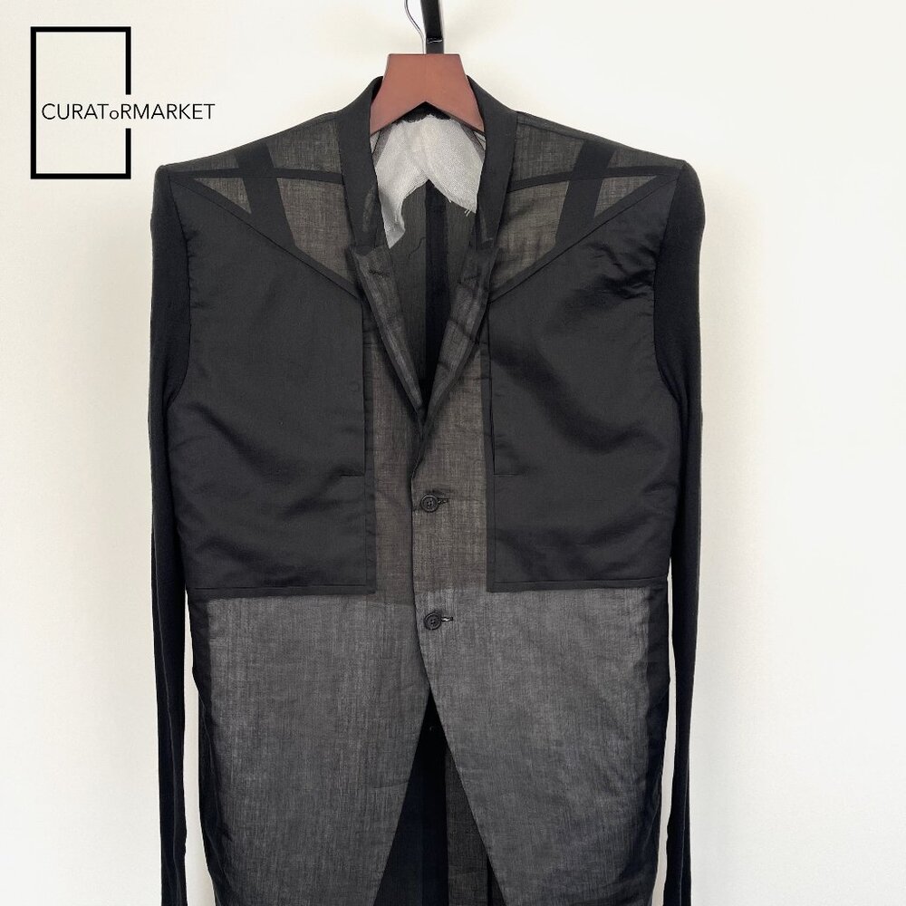 Rick Owens: EU48 GRAIL Runway Sample Cobra Silk Tatlin Jumbo Coat SS24 Lido